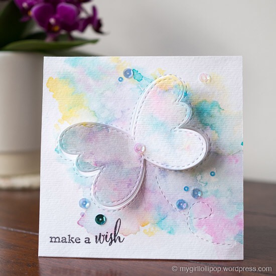 Distress Ink Watercolour Card