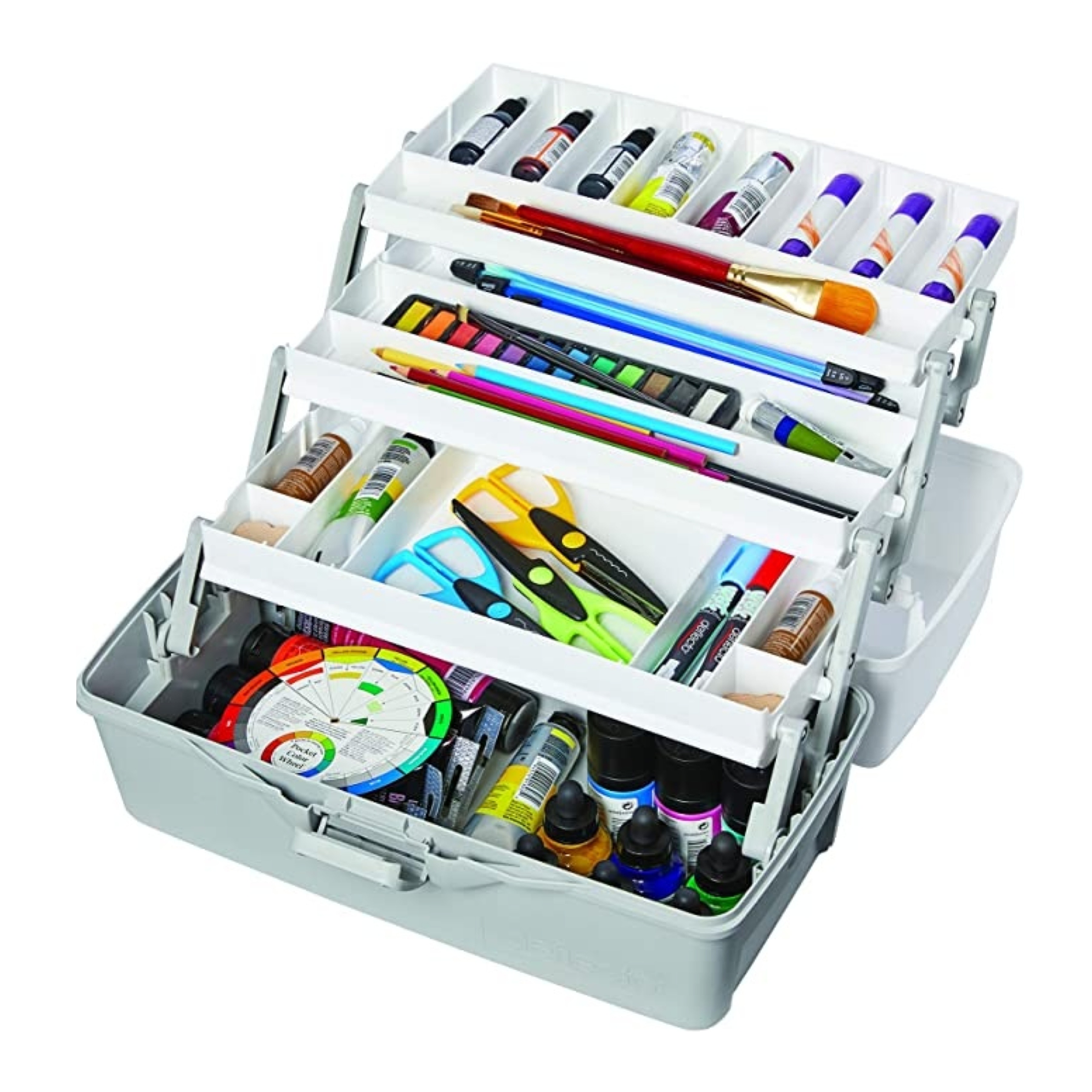 Three-tray storage box