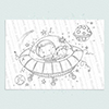 Spaceship digi stamp