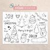 Christmas Penguins Scene Creator digi stamps